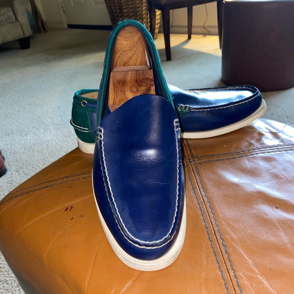 Polo Ralph Lauren Barx Two-Toned Leather Boat Shoe Size 11D🔥 - Picture 5 of 10